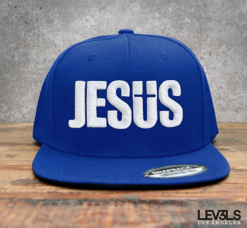Jesus 3D Embroidered Snapback Baseball Cap - Christian
