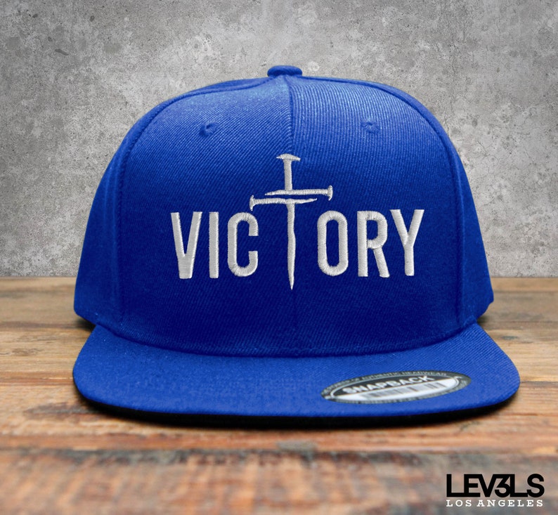 Victory Cross 3 Nails Embroidered Snapback Baseball Cap | Christian Cross | Jesus Saves