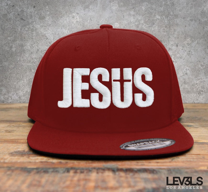 Jesus 3D Embroidered Snapback Baseball Cap - Christian