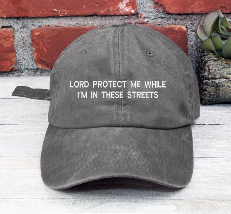 Embroidered Low Profile Baseball Cap: "Lord Protect Me" Dad Hat