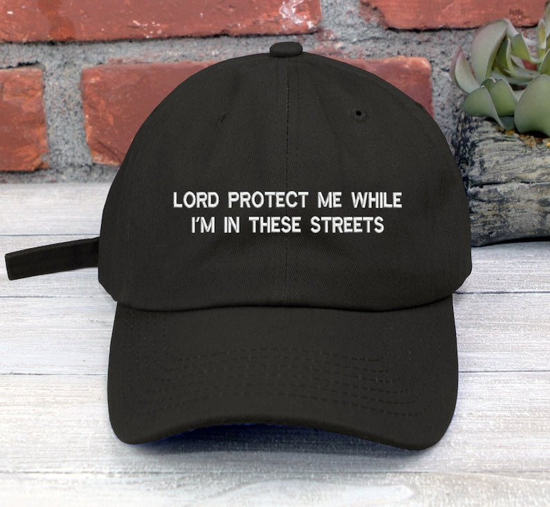 Embroidered Low Profile Baseball Cap: "Lord Protect Me" Dad Hat