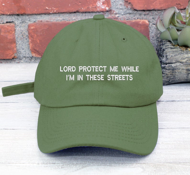 Embroidered Low Profile Baseball Cap: "Lord Protect Me" Dad Hat