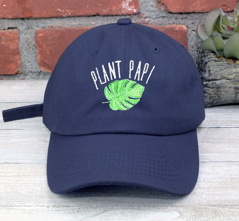 Plant Papi Embroidered Dad Hat: Plant Lover Gift