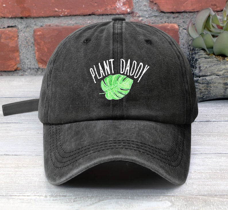 Plant Daddy Embroidered Dad Hat - Plant Lover Baseball Cap