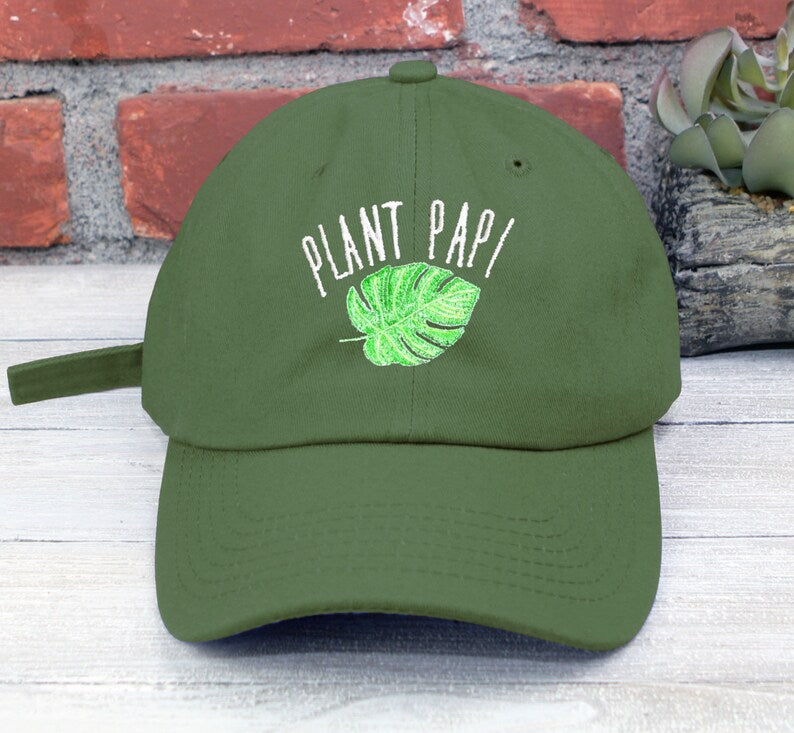 Plant Papi Embroidered Dad Hat: Plant Lover Gift