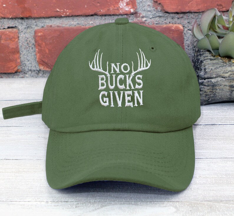 No Bucks Given Embroidered Cotton Dad Hat