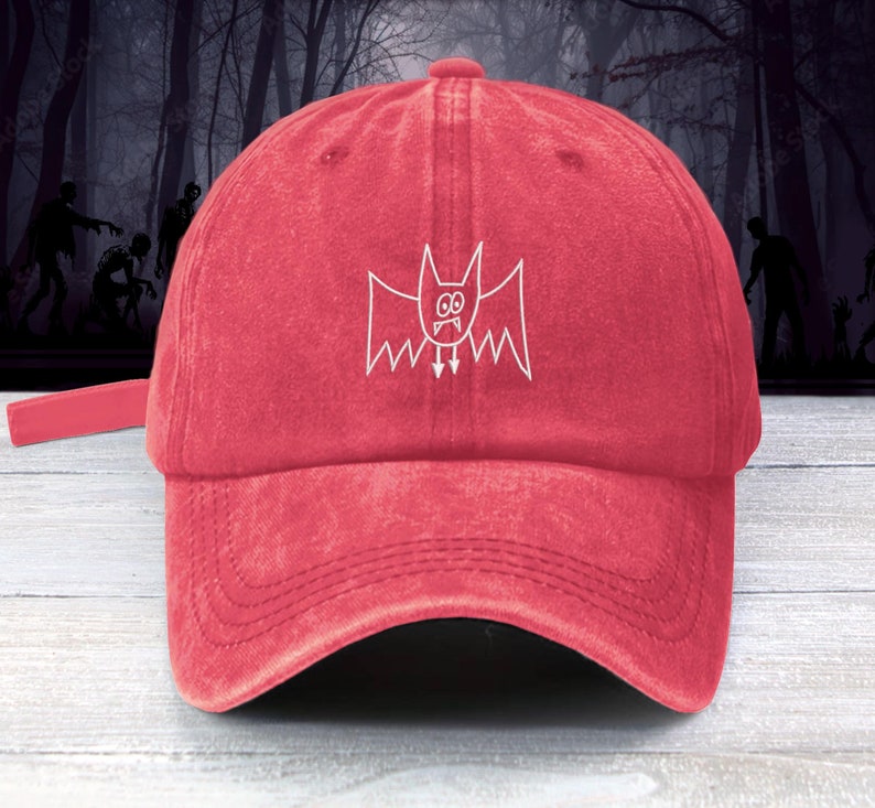 Embroidered Bat Baseball Cap: Unisex Halloween Vampire Hat