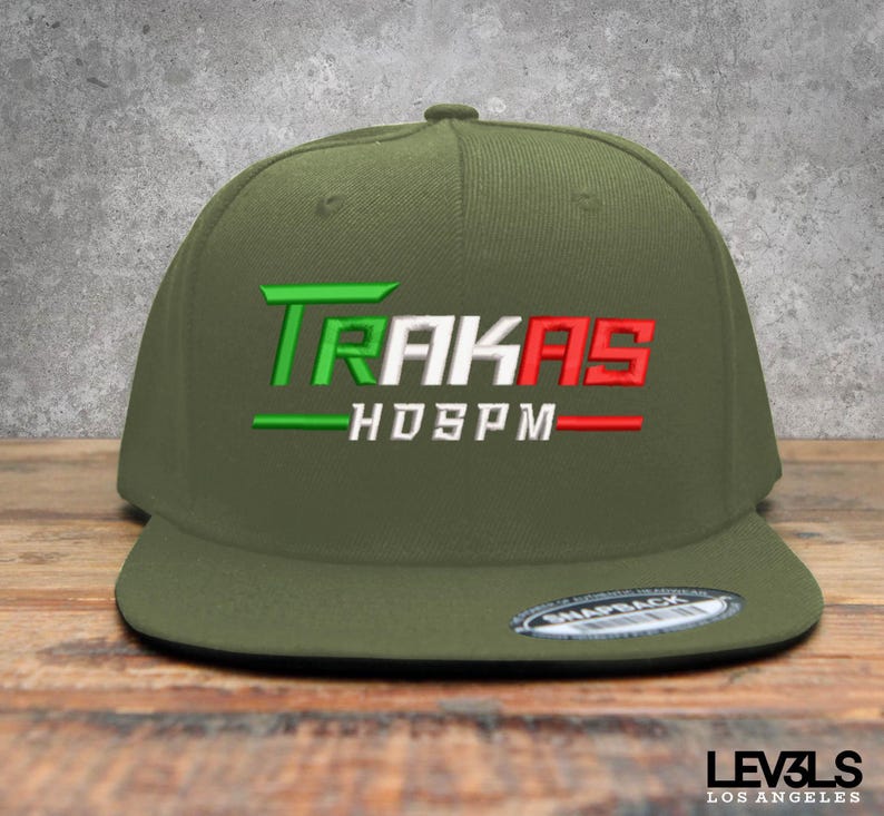 TRAKAS HDSPM Embroidered Snapback Baseball Cap | Sinaloa Jalisco Zacatecas Sonora Viva Mexico