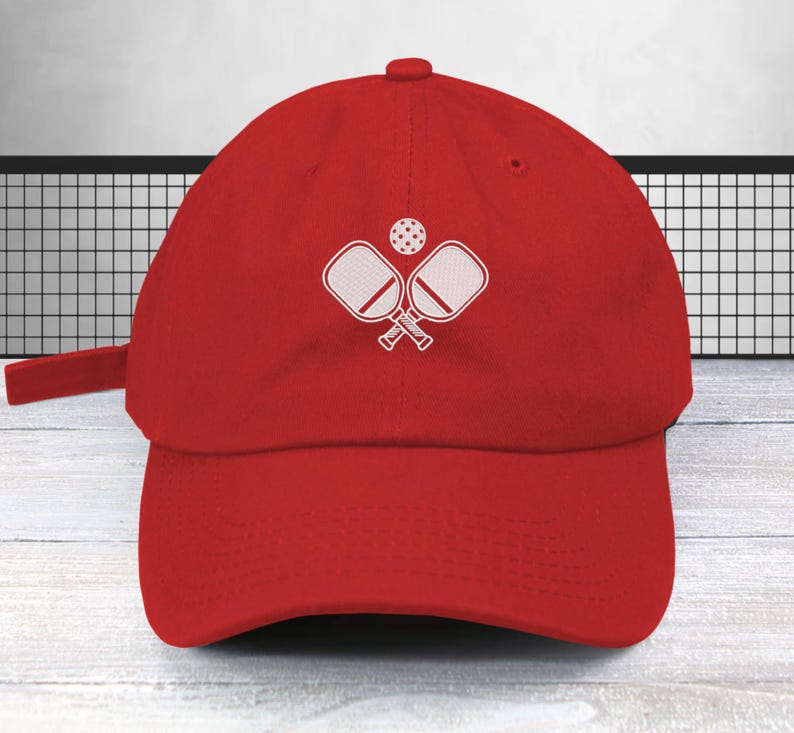 Pickleball Embroidered Baseball Cap Low Profile Cap Unisex Dad Hat
