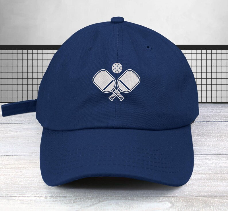 Pickleball Embroidered Baseball Cap Low Profile Cap Unisex Dad Hat