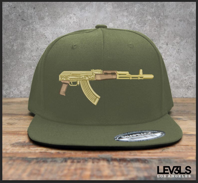 Cuerno De Chivo Embroidered Snapback Baseball Cap | Gorra 701 | Ak-47 | Trakas