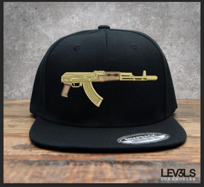 Cuerno De Chivo Embroidered Snapback Baseball Cap | Gorra 701 | Ak-47 | Trakas