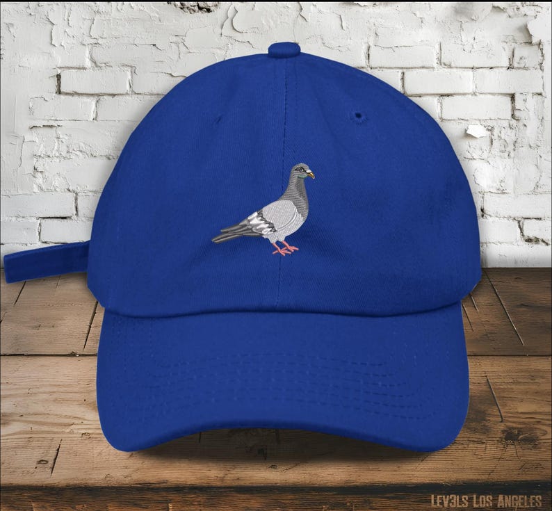 Embroidered Pigeon Low Profile Cotton Baseball Cap