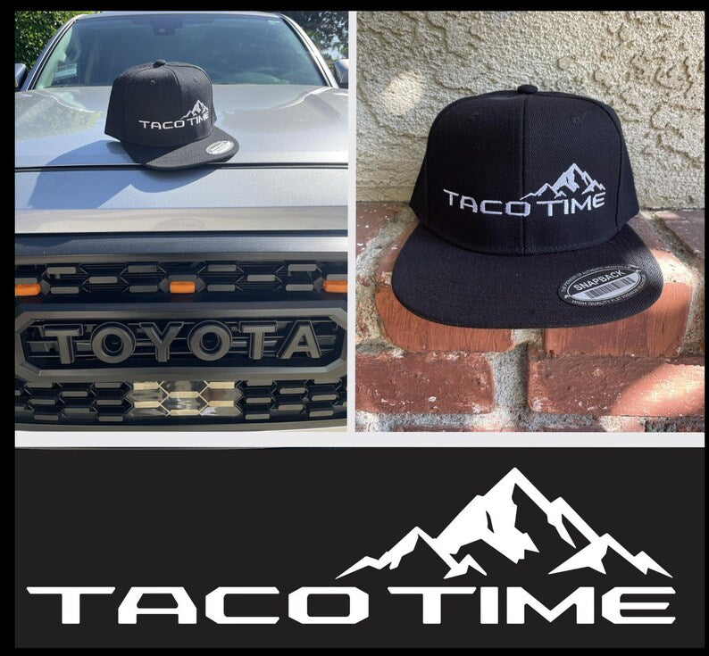 Taco Time Embroidered Snapback Baseball Cap | Off Road Lifestyle