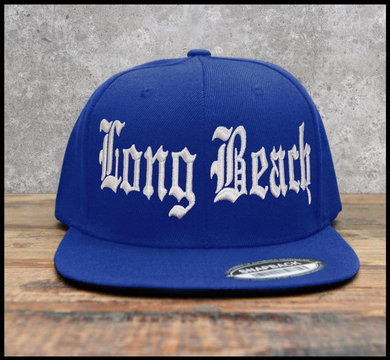 Long Beach Snapback Cap: Old English Embroidered, Cali LBC