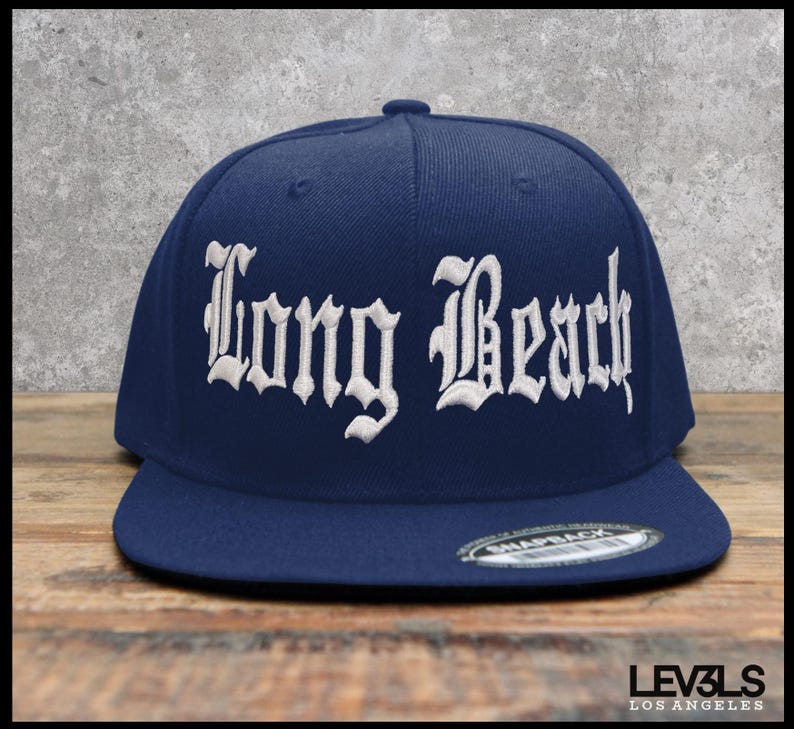 Long Beach Snapback Cap: Old English Embroidered, Cali LBC