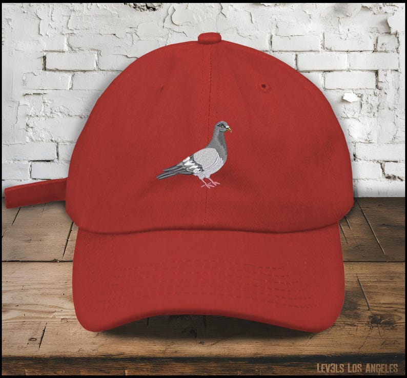 Embroidered Pigeon Low Profile Cotton Baseball Cap