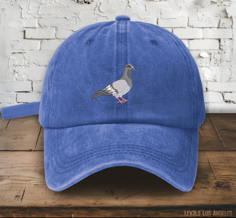 Embroidered Pigeon Low Profile Cotton Baseball Cap