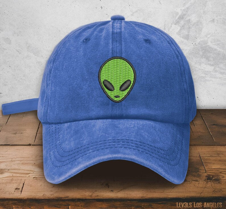 Alien Dad Hat Embroidered Baseball Unisex Cap Alien Head Area 51