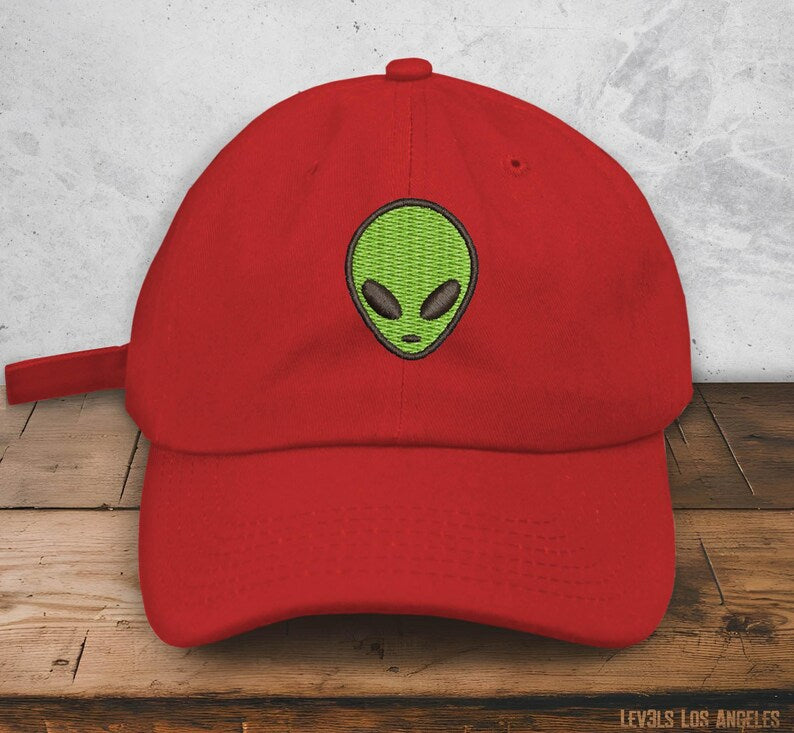 Alien Dad Hat Embroidered Baseball Unisex Cap Alien Head Area 51