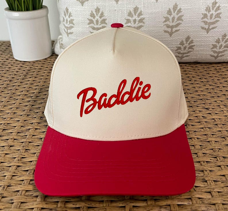 Baddie Embroidered Snapback Baseball Cap - Cotton Blend