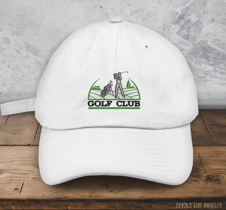 Embroidered Golf Club Hat: Low Profile Cotton Cap