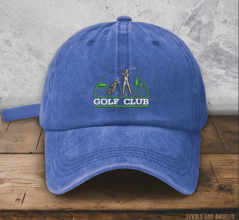 Embroidered Golf Club Hat: Low Profile Cotton Cap