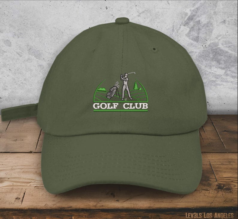 Embroidered Golf Club Hat: Low Profile Cotton Cap