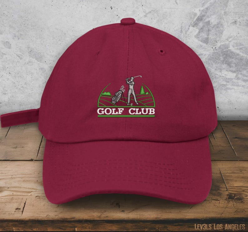 Embroidered Golf Club Hat: Low Profile Cotton Cap