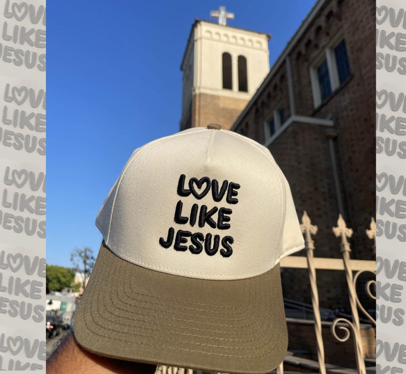 Love Like Jesus 2 Tone Embroidered Snapback Baseball Christian Baseball Cap | Faith-Inspired Gift