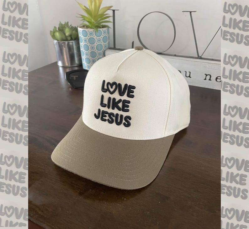 Love Like Jesus 2 Tone Embroidered Snapback Baseball Christian Baseball Cap | Faith-Inspired Gift