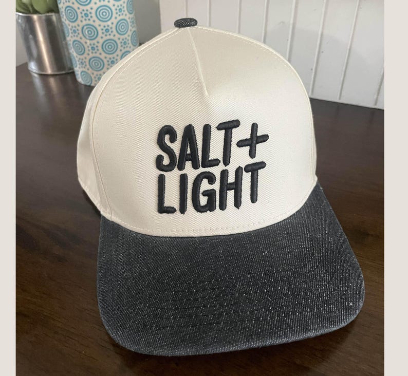 Salt + Light Snapback Hat | Christian 2-Tone Cap | Faith-Based Streetwear | Matthew 5:13-16 Inspired Gift