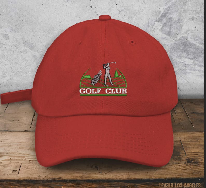 Embroidered Golf Club Hat: Low Profile Cotton Cap