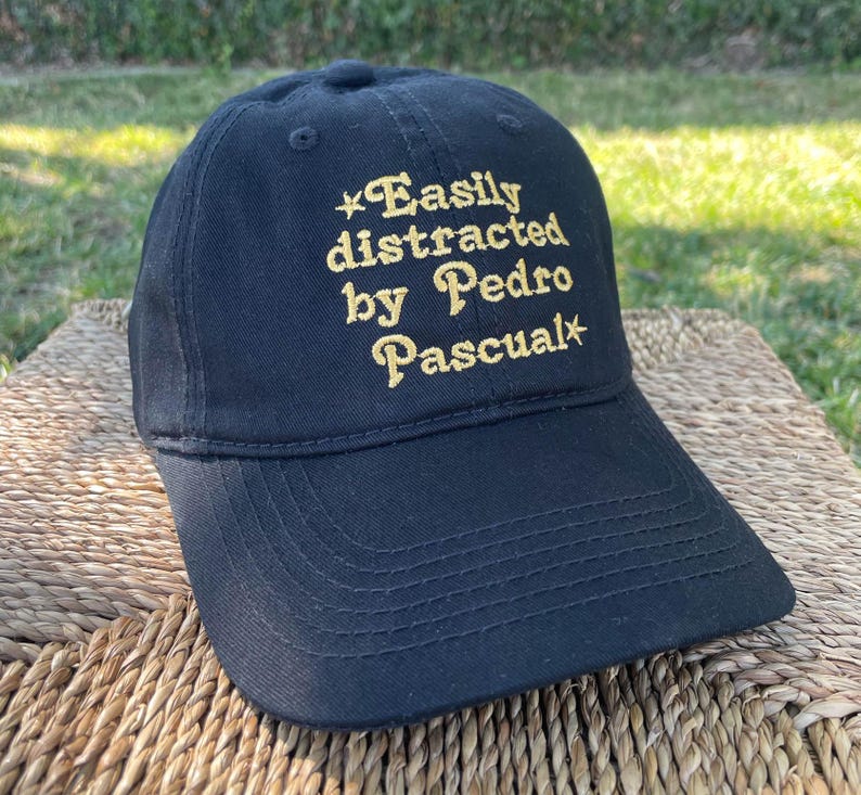 Easily Distracted by Pedro Pascal Dad Hat – Funny Embroidered Baseball Cap