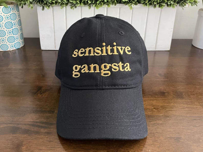 Sensitive Gangsta Dad Cap: Embroidered Cotton Unisex Hat