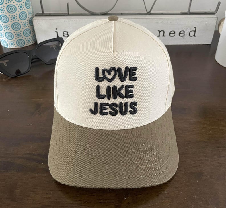 Love Like Jesus 2 Tone Embroidered Snapback Baseball Christian Baseball Cap | Faith-Inspired Gift