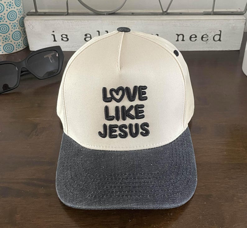 Love Like Jesus 2 Tone Embroidered Snapback Baseball Christian Baseball Cap | Faith-Inspired Gift