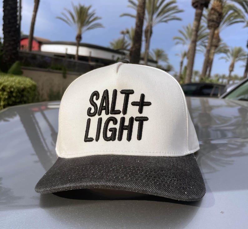 Salt + Light Snapback Hat | Christian 2-Tone Cap | Faith-Based Streetwear | Matthew 5:13-16 Inspired Gift