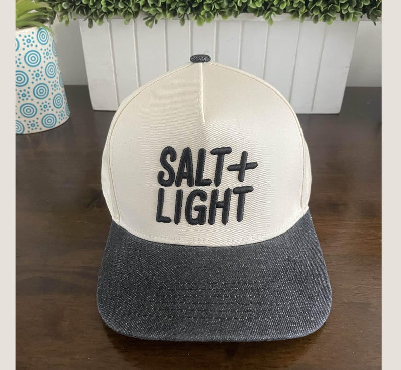 Salt + Light Snapback Hat | Christian 2-Tone Cap | Faith-Based Streetwear | Matthew 5:13-16 Inspired Gift