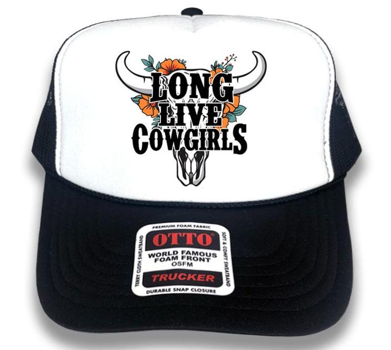Long Live Cowgirls Trucker Hat: Western Rodeo Snapback Cap