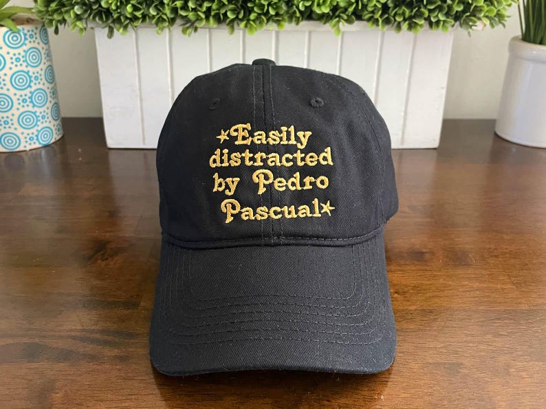 Easily Distracted by Pedro Pascal Dad Hat – Funny Embroidered Baseball Cap