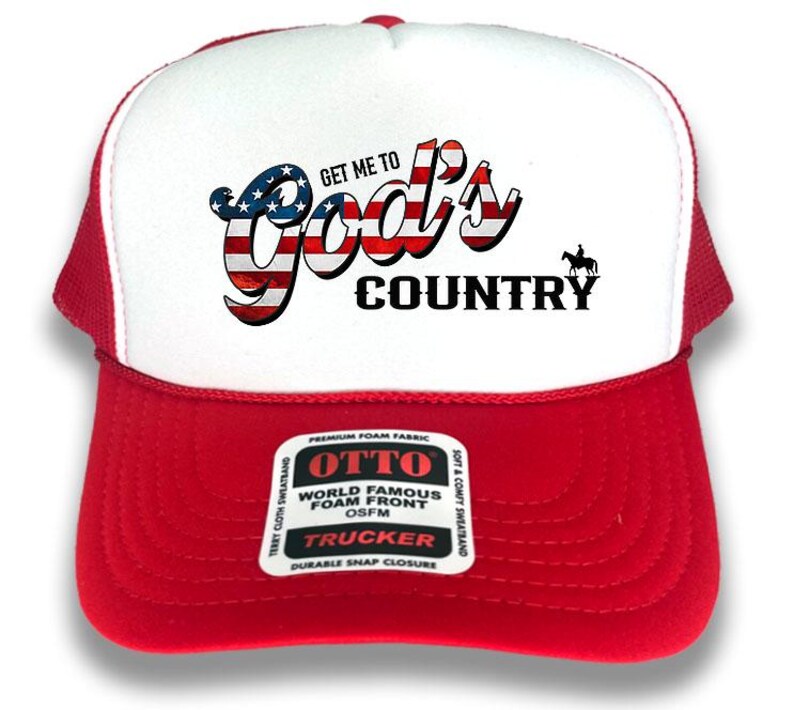 Get Me to God's Country Retro Mesh Trucker Cap Country Western Style Trucker hat